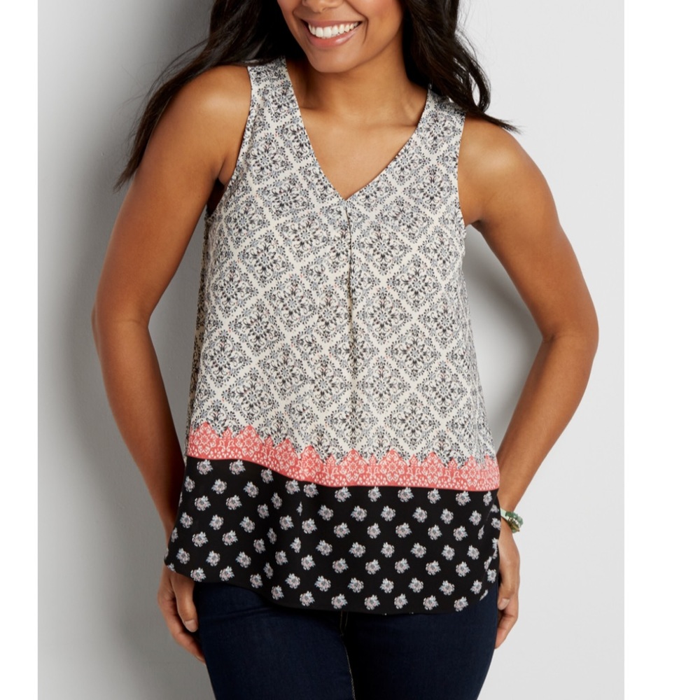 Medallion & Floral Print Tank